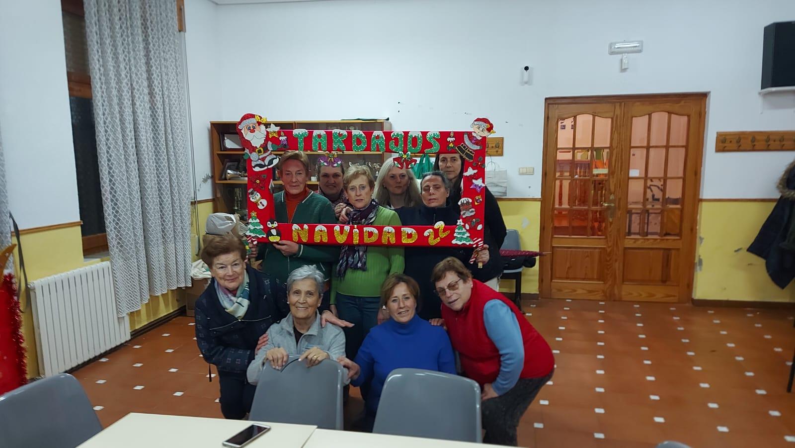Photocall navideño hecho en el taller de manualidades 2022
