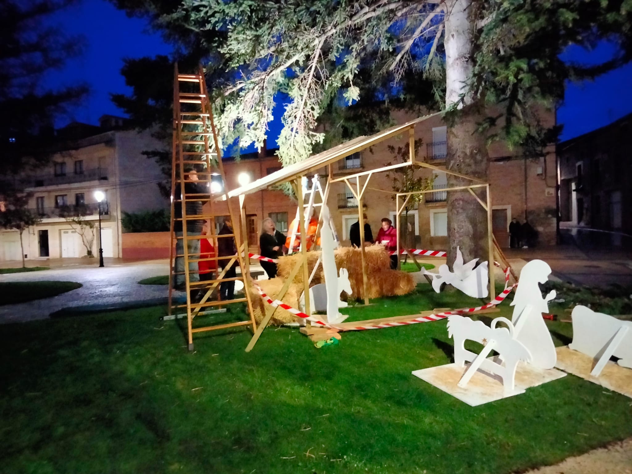 Montaje del Pesebre gigante